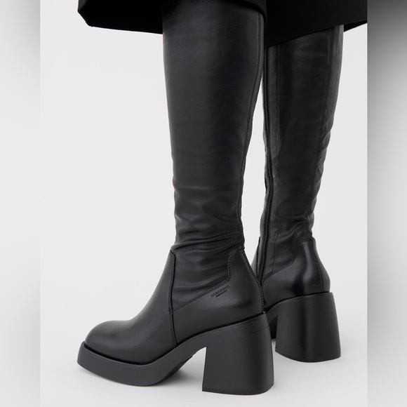 Vagabond Brooke Tall Boots — 38 (8) — Black Leather Knee High - Picture 5 of 10